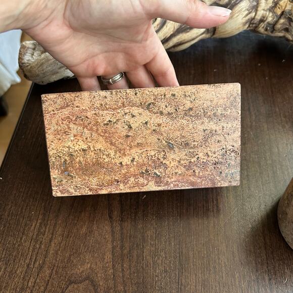 WATERSTONE Travertine Marble Stone Bathroom Set Soap Dispenser toothbrush holder - Picture 10 of 16